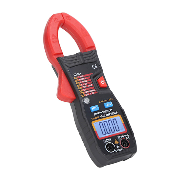 Digital Tangmeter Multifunktionel AC DC Amperemeter Smart Auto Ranging Multimeter 1V‑600V