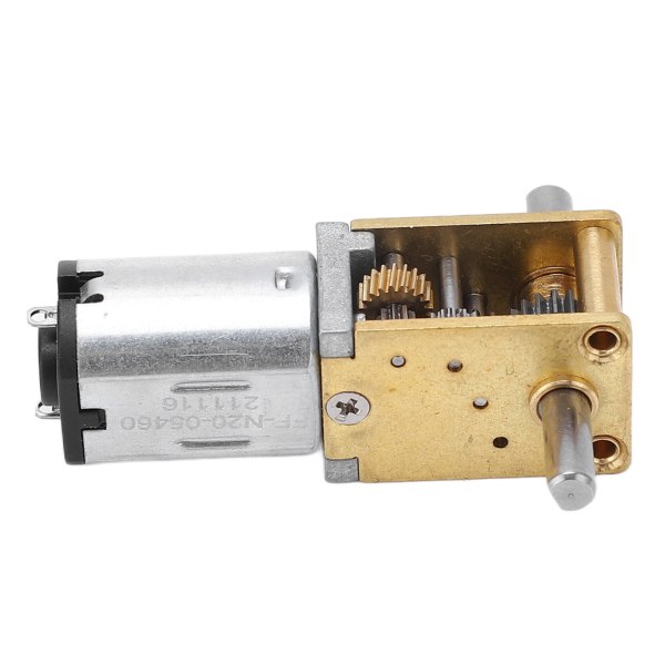 Gearmotor med dobbelt udgangsaksel, orm, børstet, stort drejningsmoment til maskine DC12V 200RPM