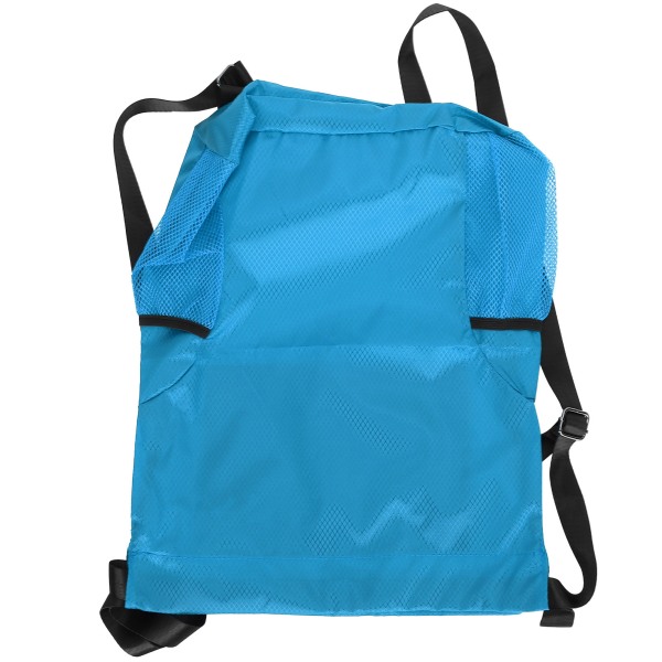 Polyesterikuituinen kiristysnyöri olkapäässä paksunnettu matkalaukku Vedenpitävä reppuSky Blue