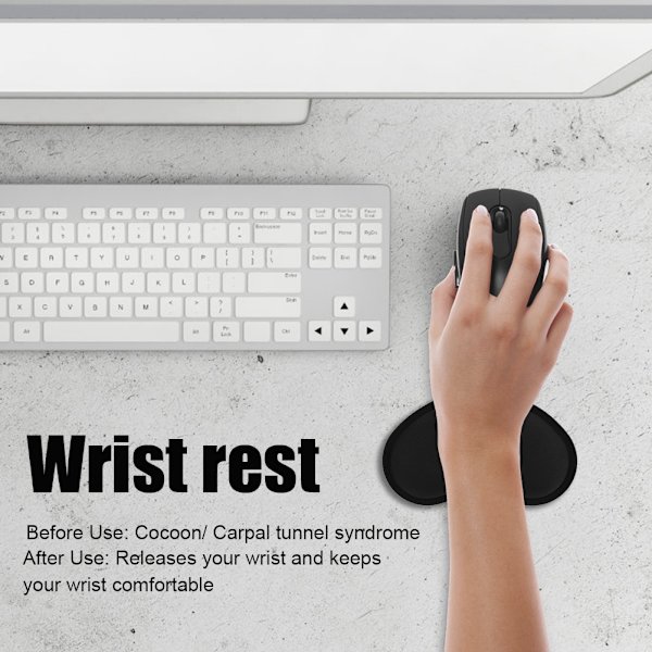 Blød Memory Sponge Wrist Comfort Mouse Pad Computer musemåtte til desktop
