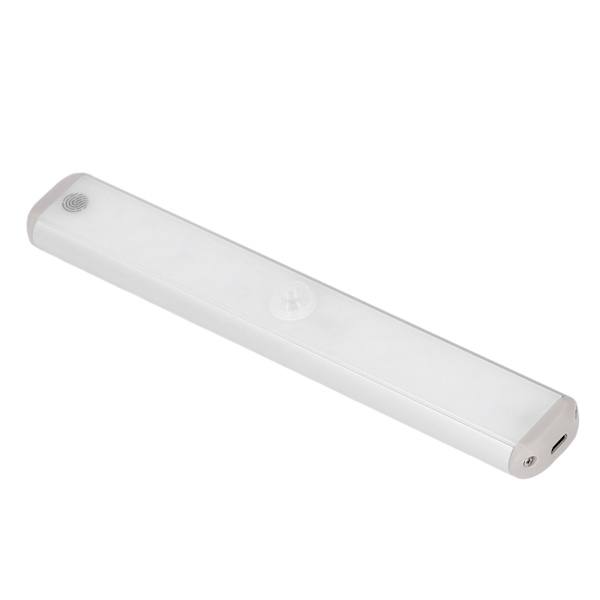 LED-skaplys trådløs infrarød induksjon berøringskontroll USB-lading bakmagnet trinnløs dimming skaplys 1 stk