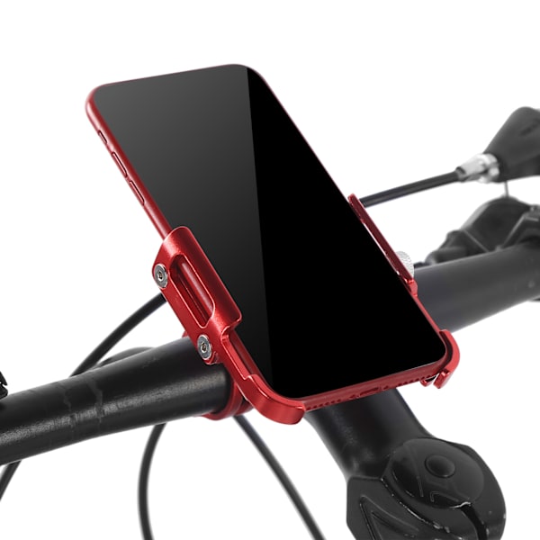 360° Rotera Cykeltelefonfäste Klämfäste Motorcykel Mobiltelefon Hållare Röd