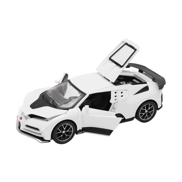 1:32 Skala zinklegering modell bil Diecast Pull Back Ljud Lätt leksaksbil modell för barnVit