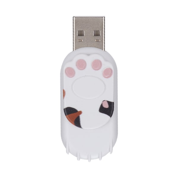 Bærbar flashdisk sød kat poteformet tommelfinger-memory stick til informationslagring DataoverførselsgaveFarverig Cool 16GB