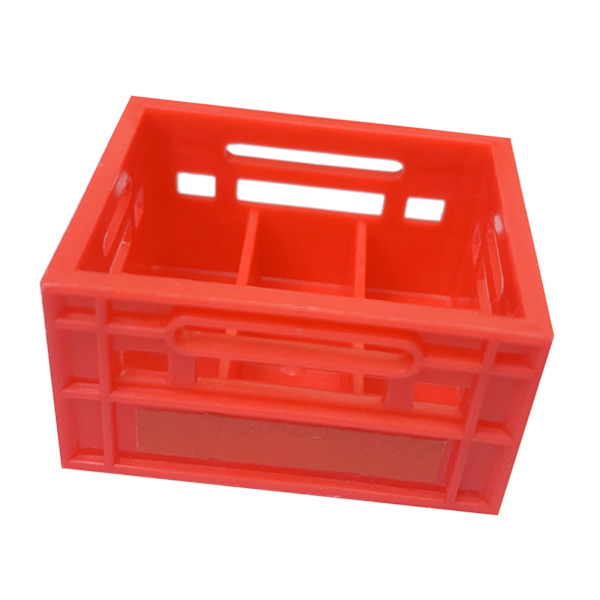 Miniatyr Öl Korg Modell Plast Dockskåp Öl Låda Lättvikt Konstgjorda Mini Öl Lådor Hem Bar Dekor Röd