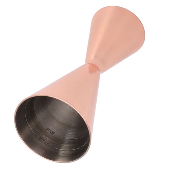 Cocktail Double Jigger Rostfritt Stål Innovativ Vimmätkopp Bartending Mätjigger 1/2oz Kopparplätering