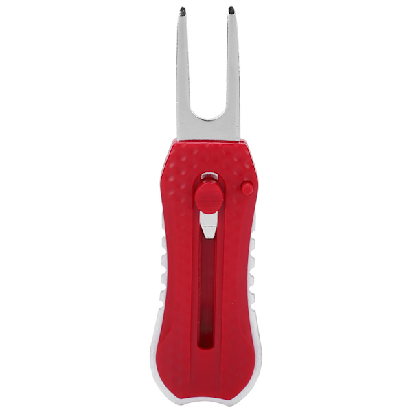 Golf Fork Golf Divot Reparationsfjederværktøj Pitchfork Cleaner Putting Green Fork TræningshjælpemidlerRød