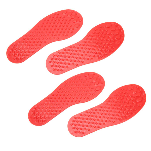 2 paria jalkamuotoiset lattiamerkit, luistamattomat PVC:n jalanjälkimerkit esikoululuokkahuoneeseen, päiväkoti, punainen