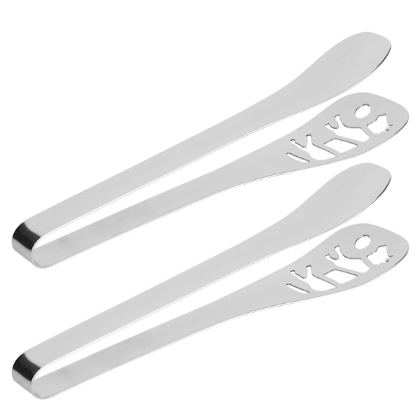 2 stk. madpincet i rustfrit 304 rustfrit stål steak BBQ bageklemme