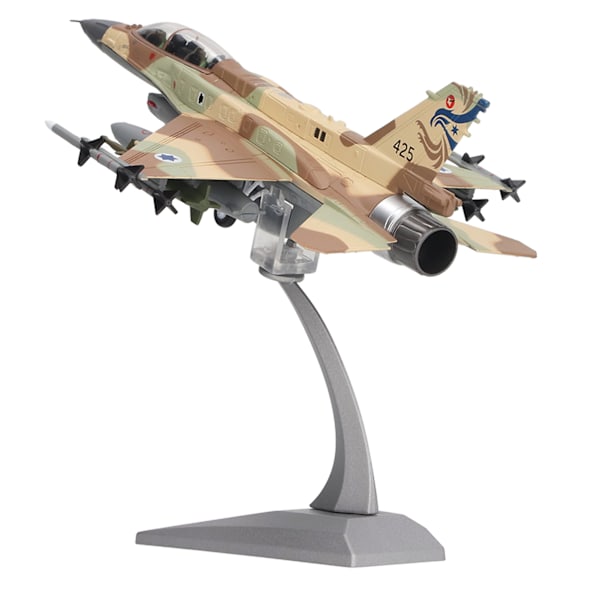 1:72 Skala F 16I Fighter Planes Modell Strømlinet Kropp Legering Stimulert Flysamling Modell
