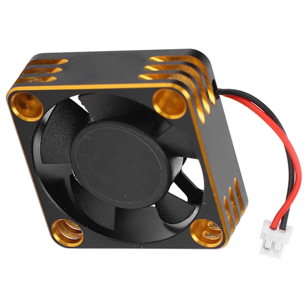 SURPASSHOBBY Sähkömoottorin jäähdytystuuletin 30x30mm 28000 RPM 58V Sopii 1/10 1/12 1/8 RC-autoon (musta kultainen)