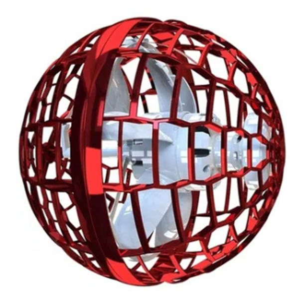 Flyvende bold legetøj farverigt lys USB opladning intelligent sensor plast roterende flyvende bold globe rød
