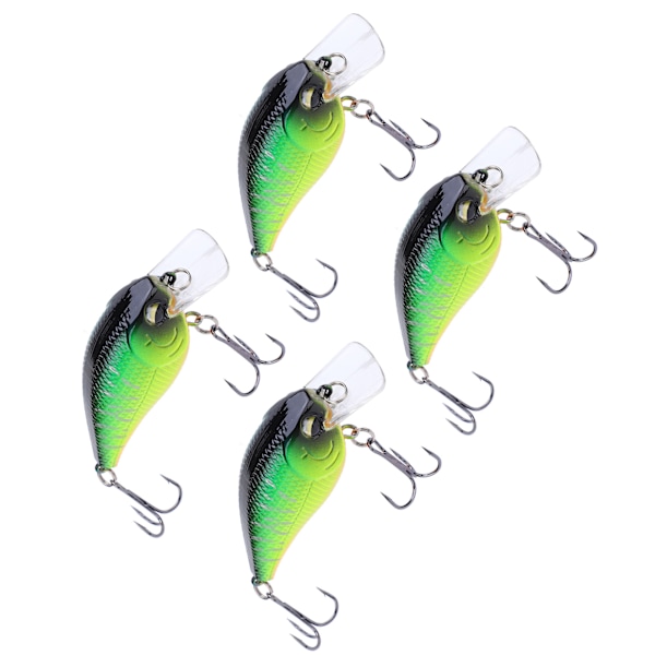 4st Artificiell Simulering Plast Minnow Crank Rock Lockbete Fisketillbehör1#