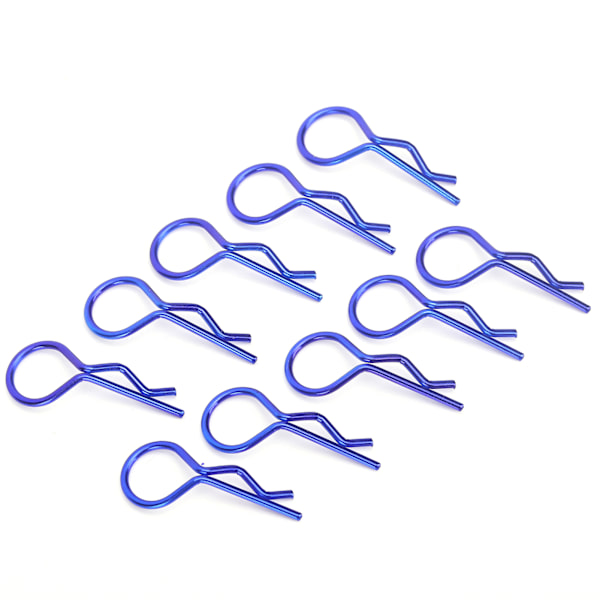 10 kpl 13MM RC-auton kuoripidike RShapen metallirungon pidikkeet tapit 1/5 1/6 1/8 1/10 RC-autolle (sininen)