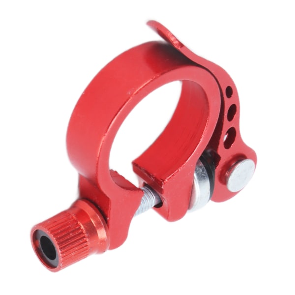 Sadelpindsklemme aluminiumslegering Quick Release sadelrørclips til mountainbikes 3 cm rød