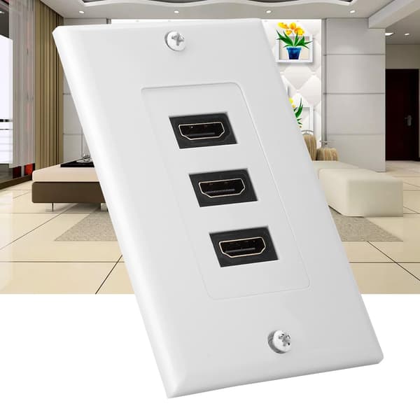 3-ports HDMI HD Video Panel Socket USB Hub Adapter Veggkontakt