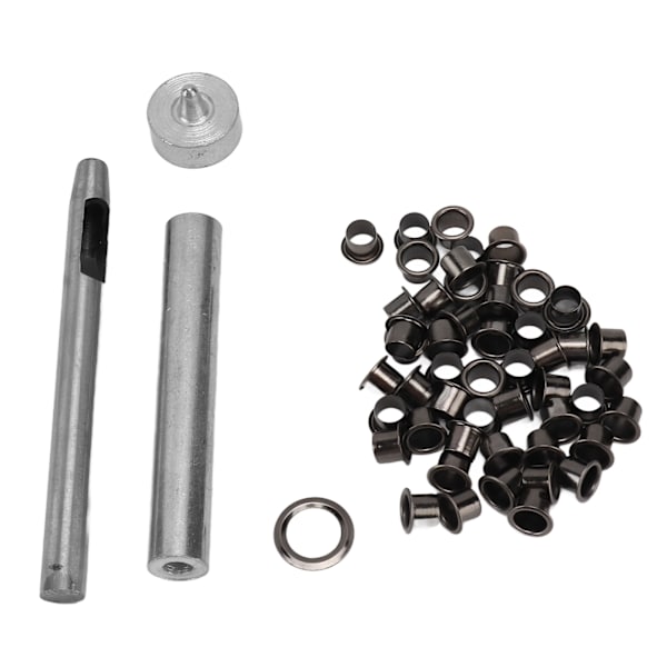 50 kpl nahka-niittiä, pyöreä sisäreikä, 3 kpl työkalua DIY-askarteluun, 7 mm / 0,28 tuumaa