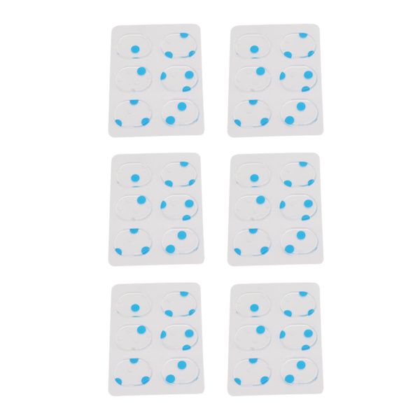 36 st Trumdämpare Gels Silikon Gel Pads Mjuka Trumdämpare för Trummor Cymbaler Tonkontroll Blå Vita Prickar
