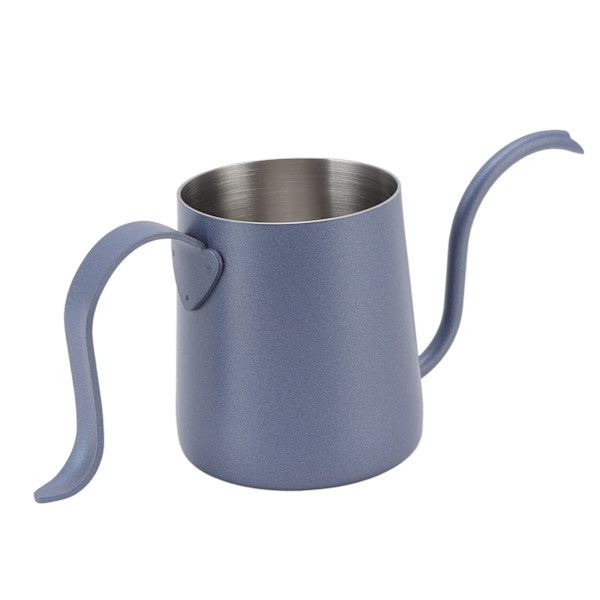 Kaffeketel 304 Rostfritt Stål Tjockare Tunn Lång Pip 250ml Häll Över Kaffeketel för Hem Mörkblå