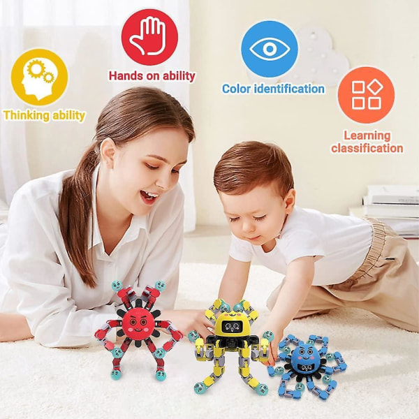 Twisted Robot Fidget Spinner Sæt - Kreativt håndholdt legetøj til børn og voksne (3 stk)