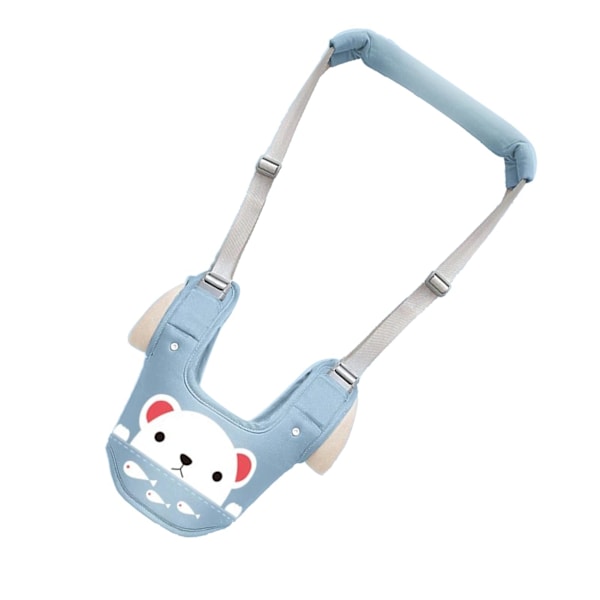 Toddler Walking Harness Mjuk Andningsbar Bomull Säker Spänne Väst Stil Toddler Walker för Hem Trädgård Utomhus Stjärna Blå