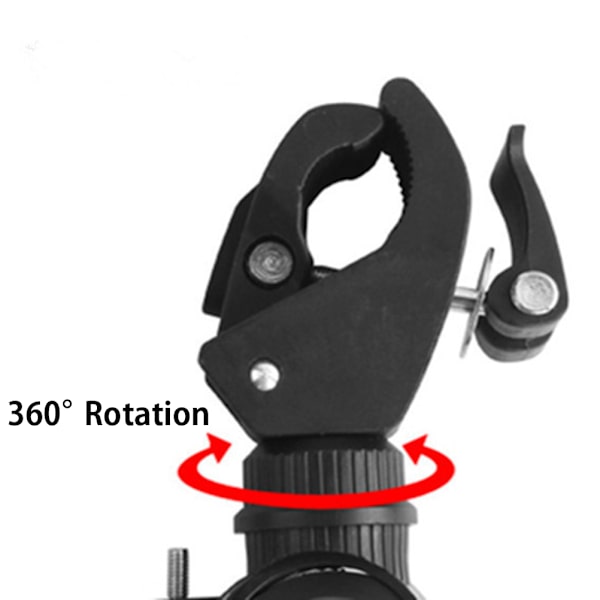 Sykkellysholder Sklisikret Universal 360 graders roterende styremontering LED-lommelyktklemme Lampeholder