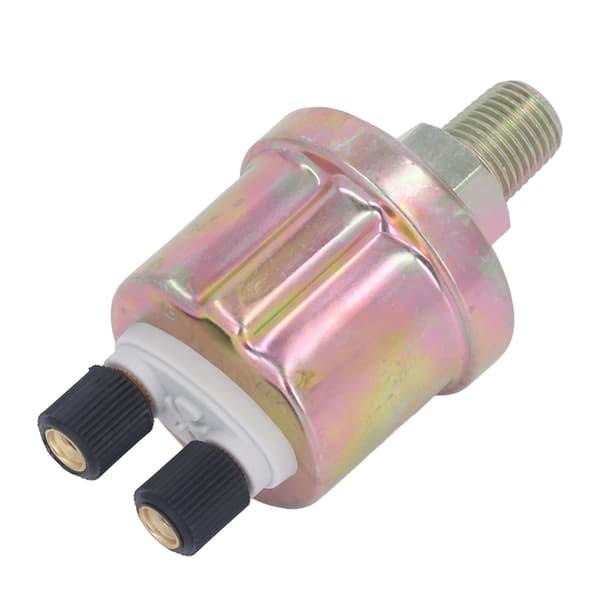 Olietryksensor 1/4 NPT 0 til 10 Bar Motortryksensor til VDO Dieselgenerator Blank Dobbelthoved