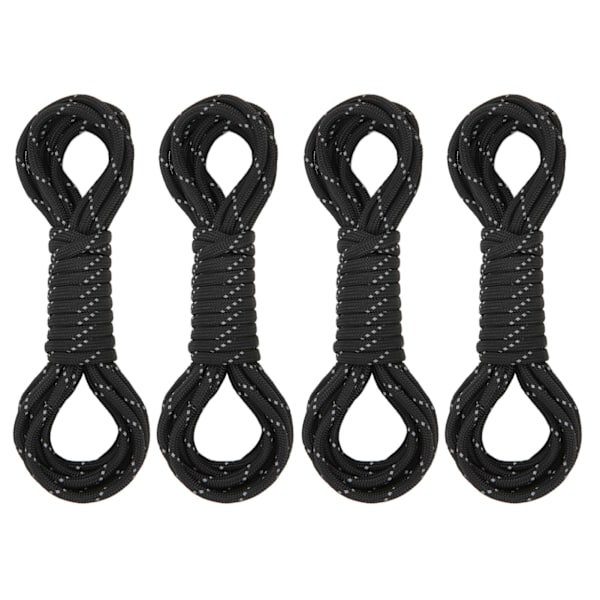 4 stk. Paracord Reb Reflekterende Multifunktionelt Fugtbestandigt Antikorrosionsbestandigt Slidstærkt Bardun Reb Teltreb til Camping