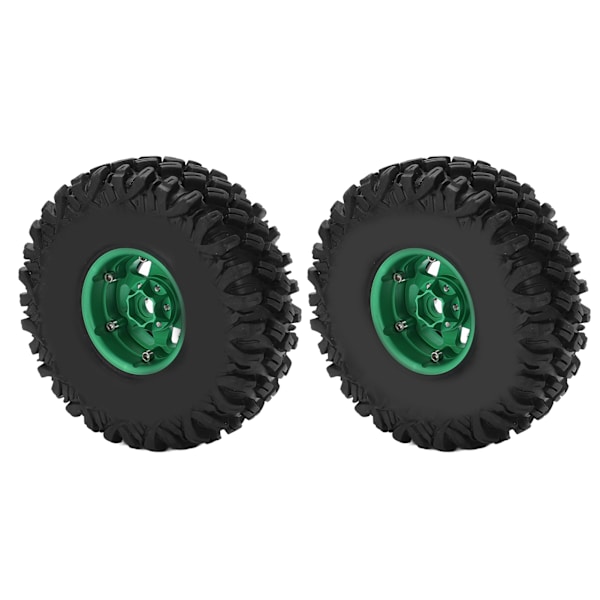 2 stk./sæt 1,9 tommer 120 mm Fælgefælge Dæk til Axial SCX10 D90 F350 1/10 RC Bil Opgraderingsdele Grøn Sort