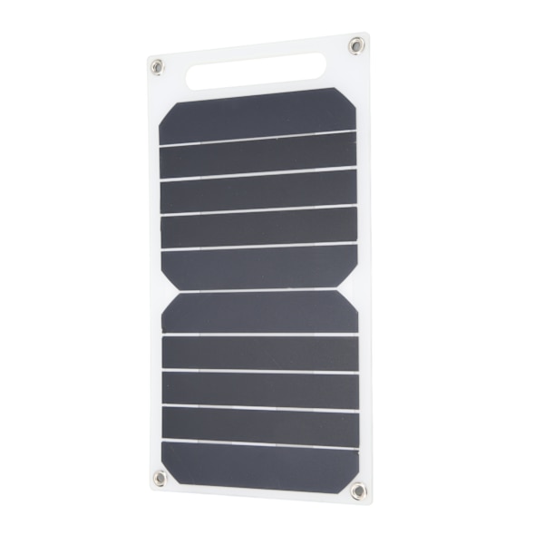 Solpanel 10W Monokristallin Silicon IP65 Vattentät Slim Bärbar Solpanelsladdare med Karbinhake Sugkopp