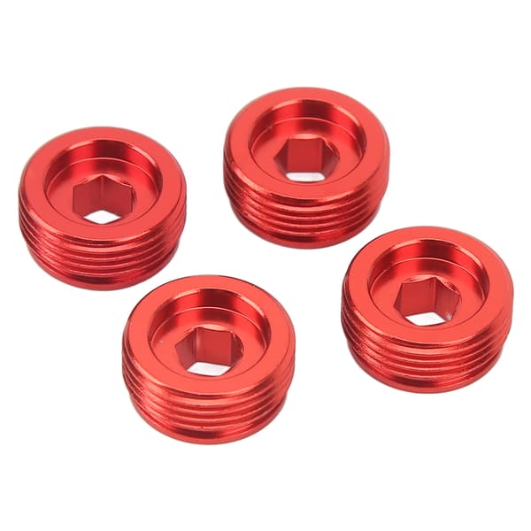 RC Front Hub Mutter Akselmutter med O-ring Aluminiumlegering for ARRMA 1/7 1/8 for RC Tilbehørsdeler Rød