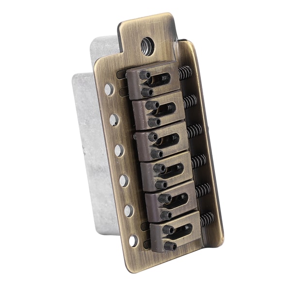 6-strengs elektrisk gitar Tremolo Bridge System for ST gitar kobber bronse farge