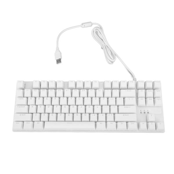 87 nøgle Mekanisk tastatur Blå switch Ergonomisk design Responsivt professionelt kabelforbundet gaming tastatur til bærbar computer
