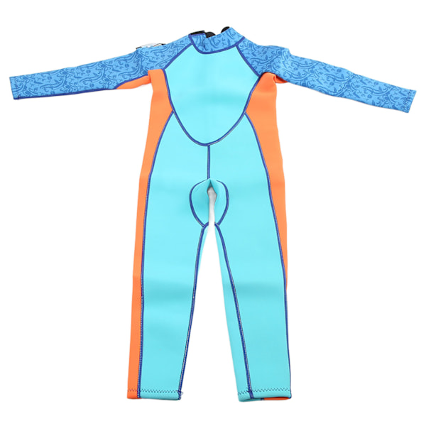Barnvåtdräkt Varm Solskydd Långärmad 2,5 mm Neopren Toddler Surfing Våtdräkt för Flickor Pojkar Simning Dykning Snorkling Storlek 8