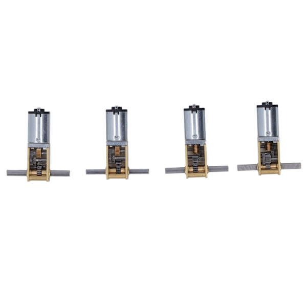4 kpl sarja DC-vaihdemoottori 8RPM 13RPM 26RPM 68RPM Vahva johtavuus Kaksoisakseli Turbiini Madon nopeuden alennusmoottori 6V