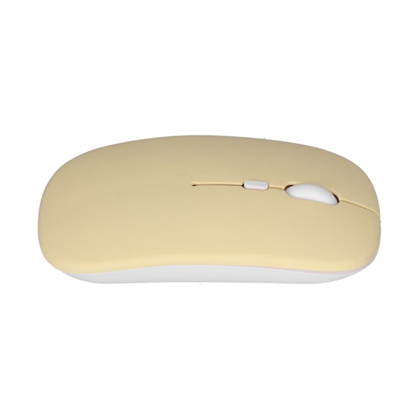 Trådløs Mus Genopladelig DualMode 2.4G Ergonomisk Lydløs Optisk Computer Tilbehør (Gul)
