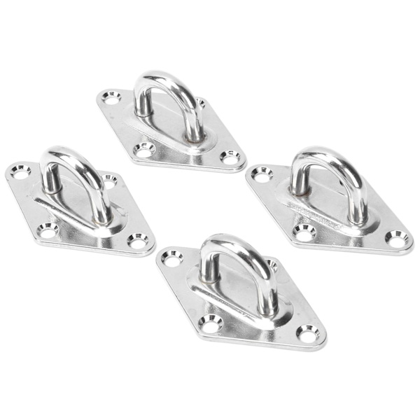 4 STK 8MM Eye Plate Diamantformad takkrokdyna Häftning Krokögla Marina hårdvara Yachttillbehör