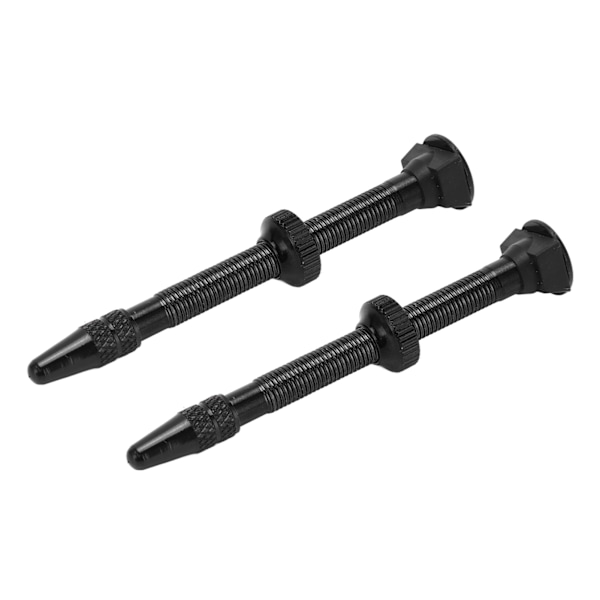 2st 60mm Tubeless Presta Ventilstam Lättviktslegering Ventilstam för Mountainbike Landsvägscykel Svart