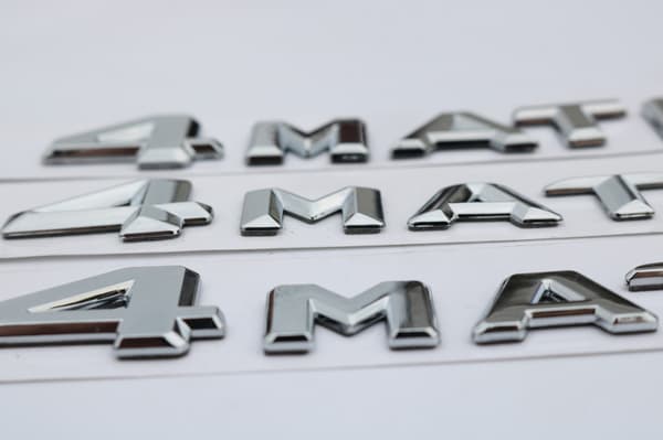 Silver car logo - original size - for 4matic sticker