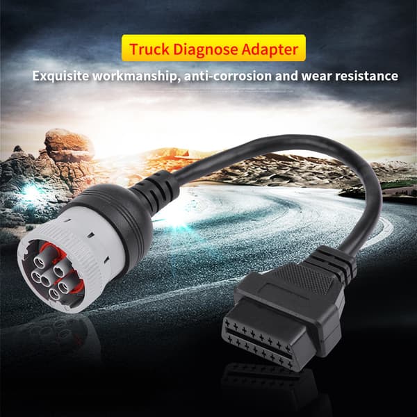 16-benet hun OBD2 lastbil diagnostisk adapterkabel 6-benet bilværktøjsinterface