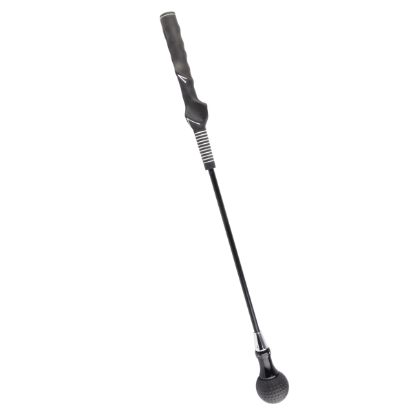 Golfswing Träningsstång Stripe Justerbar Antisladd Gummi Grip Practice Stick för Warm Up Svart