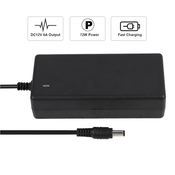 72 W 12V6A 5,5 * 2,5 mm AC DC-sovitin Häiriöitä estävä verkkolaite multi suojauksilla