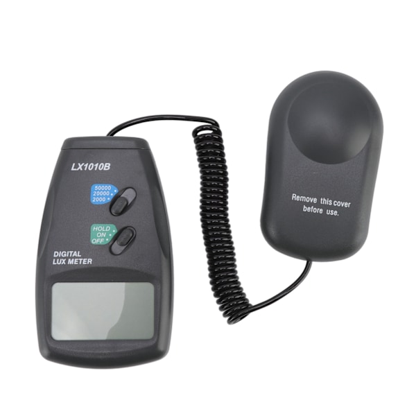 Digitalt illuminansmeter 2mah ABS bærbar digital Lx-meter med 0,7 tommers LCD-skjerm for planter hage skole kontor