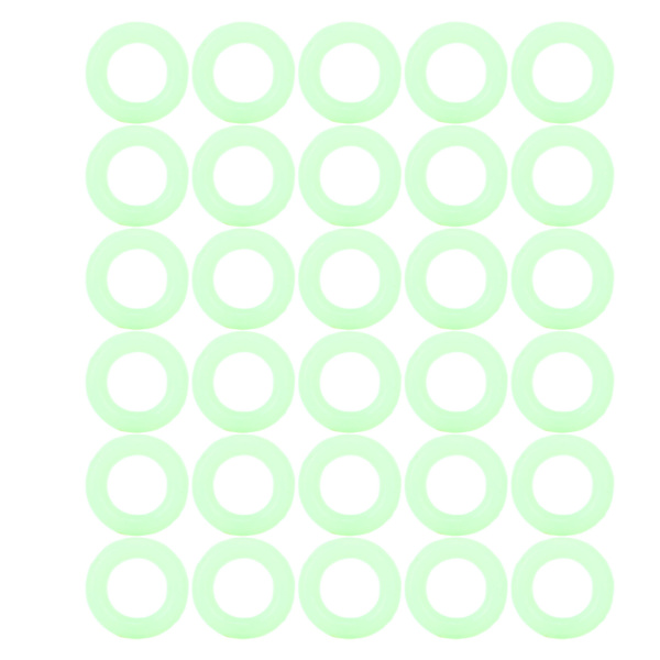 100 st Utomhus Tältgolv Spikringar Fluorescens Silikon Markpinnar Nattvisionsring