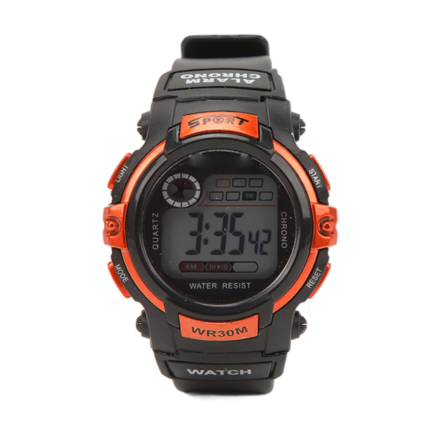Watch Digitaalinen LCD elektroninen watch Valoisa miesten watch ulkoiluun Oranssi