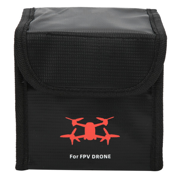 Batterisikker taske Eksplosionssikker brandsikker Lipo batteribeskyttelsestaske til DJI FPV Drone (2 batterier)
