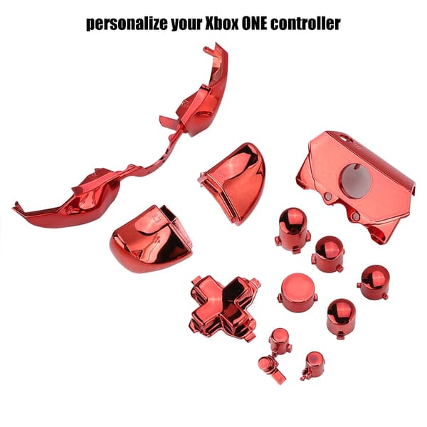 Farverigt skruetrækkersæt knapper reservedele til Xbox One Controller (rød)