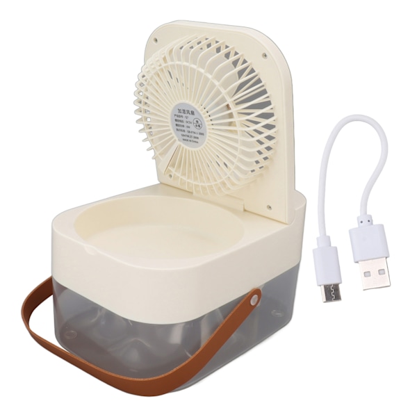 Bord Luftfugter Ventilator USB Type C DC 5V Dobbelt Spray 2.5L 3 Vindhastigheder Dyse Bærbar Mini Luftfugter Ventilator til Soveværelse
