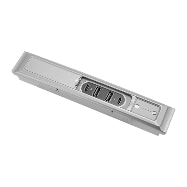 Dockningsstation Multifunktionell 27W Snabbladdning Stark Säkerhet 4 Portar Snygg USB LED Hub Ersättning för Tesla Model Y 3