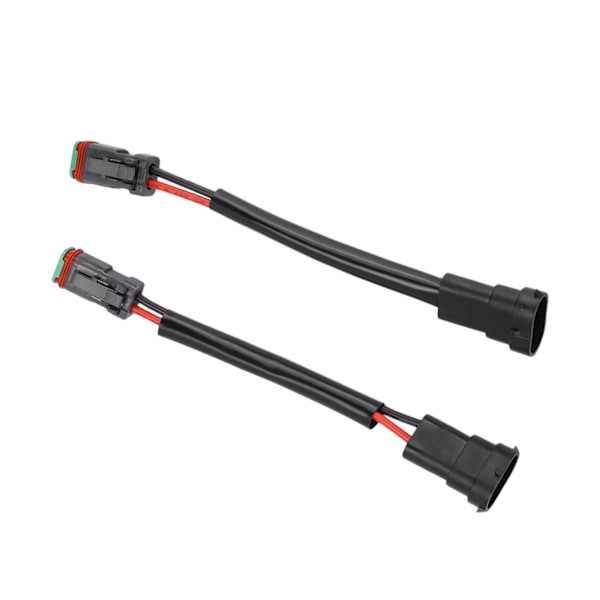2 stk DT Hunn til H11 Hann Konverteringskabelsett Adapter Vanntett for LED Arbeidslys Lysstang